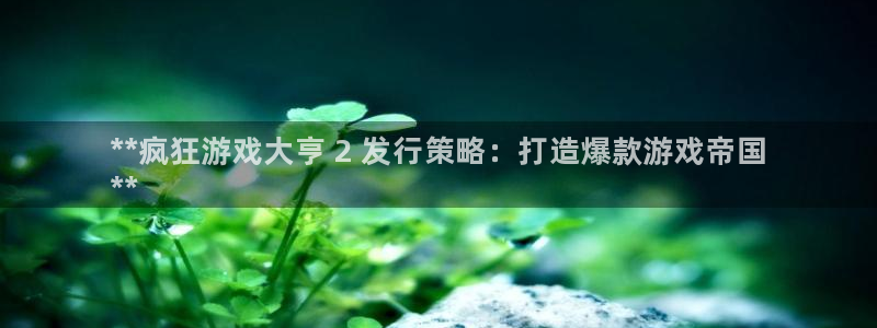 新城平台登录入口官网查询系统：**疯狂游戏大亨 2 发行策略：打造爆款游戏帝国
**