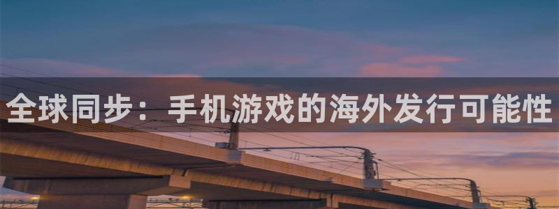新城平台登录入口官网网址是多少：全球同步：手机游戏的海外发行可能性